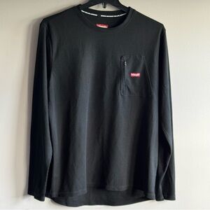 Wrangler Thermal Knit Black Long Sleeve Shirt Men’s XL